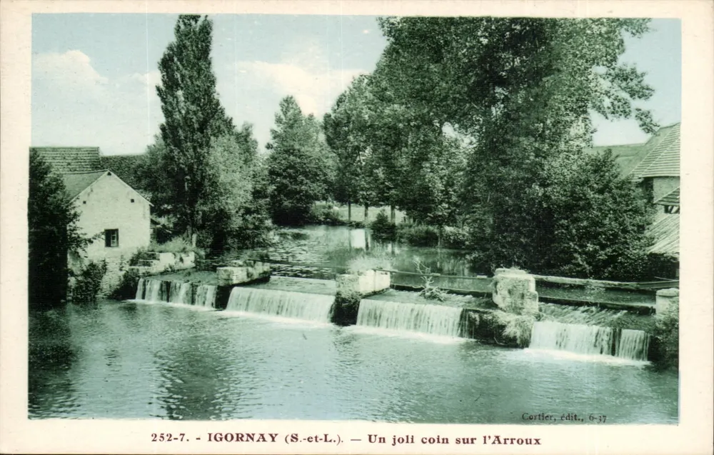 Igornay (S.-et-L.) — Ein hübscher Platz am Arroux — Cortier, Verlag, 6-37 - Vorderseite