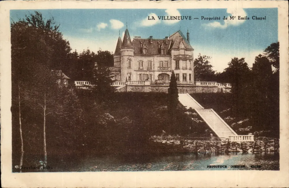 La Villeneuve — Eigentum von Herrn Emile Chapal — Phototypie Combien, Maubeuge - Vorderseite