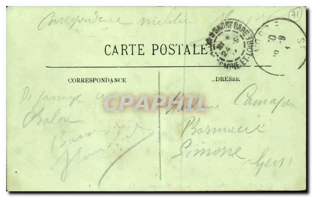 Chalon-sur-Saône — O Quai das Messagerias — LL. n°28 - Verso