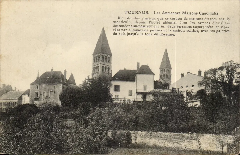 Tournus - Die alten kanonischen Häuser — P. Charret, phot. Add. - Deposited - Vorderseite