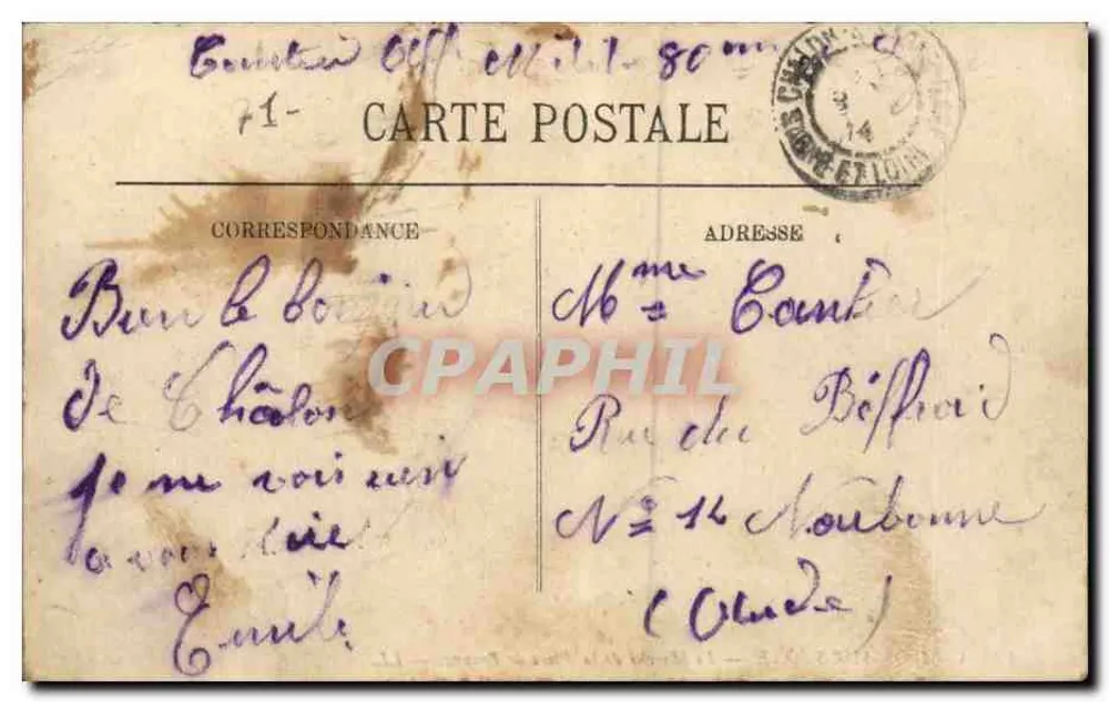 Chalon-sur-Saône — Ansicht der Place de Beaune — LL. n°40 - Rückseite