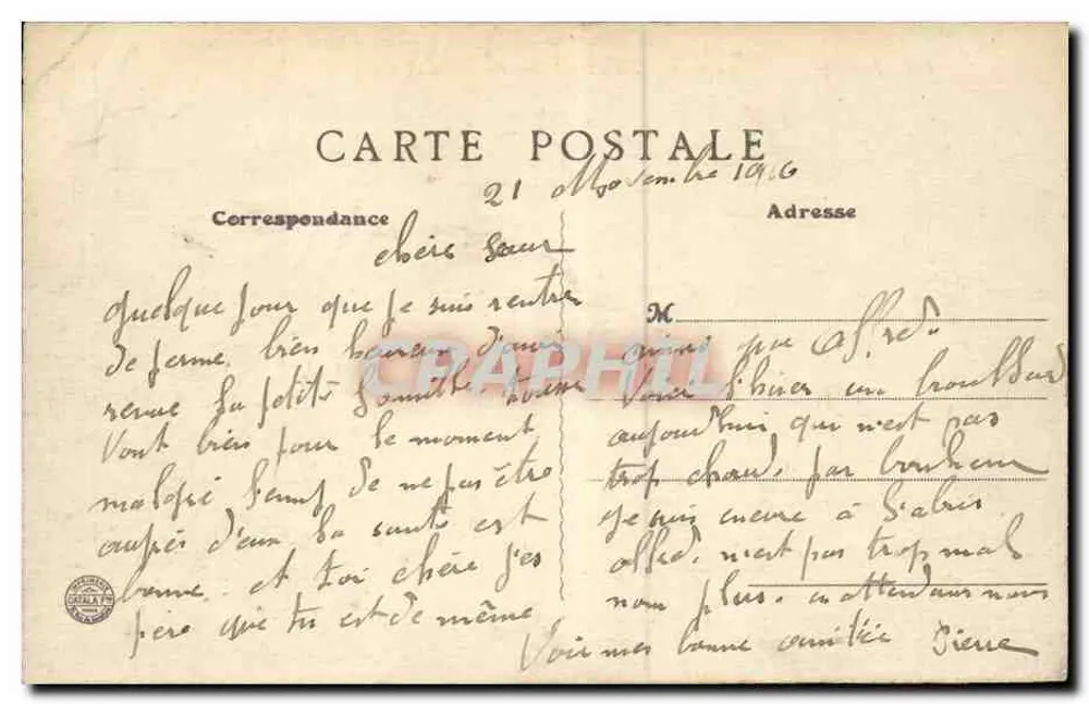 Autun (S.-et-L.) — Die Messe des 1. September — B.F., Paris - Rückseite