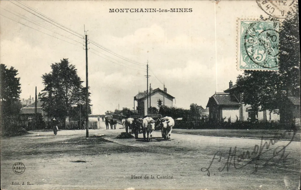 Montchanin-les-Mines — Praça da Cantine — Ed. J. R. - Frente