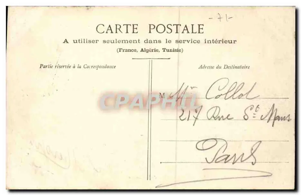 Montchanin-les-Mines — Praça da Cantine — Ed. J. R. - Verso