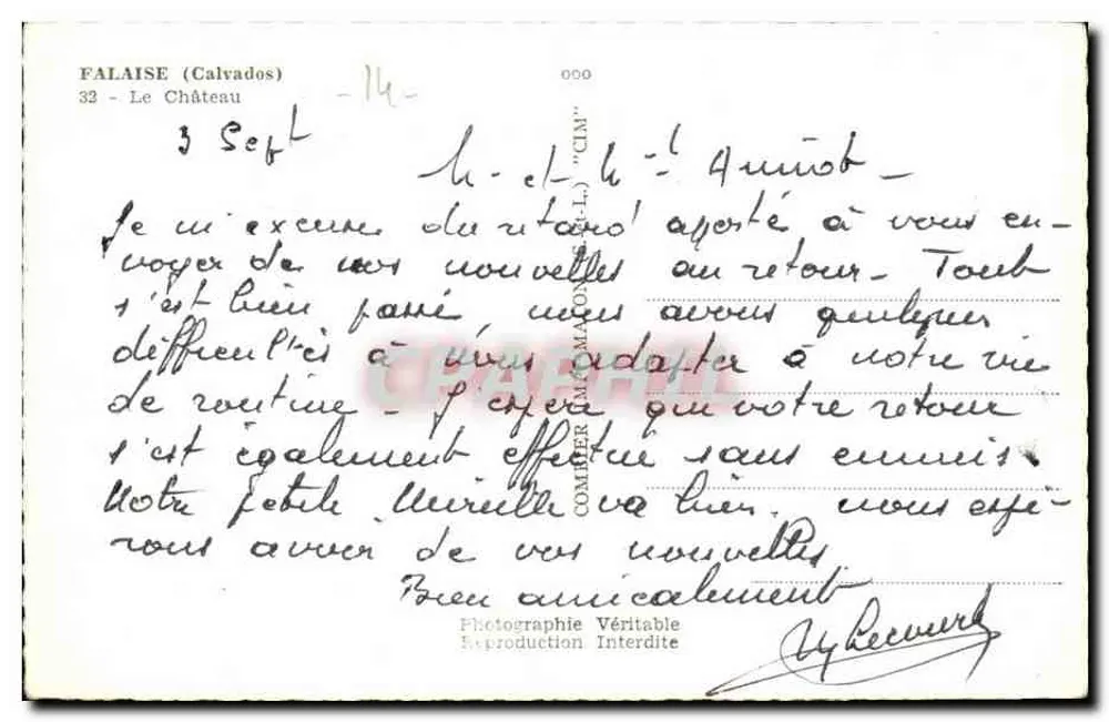 FALAISE (Calvados) — O Castelo — CIM - Verso