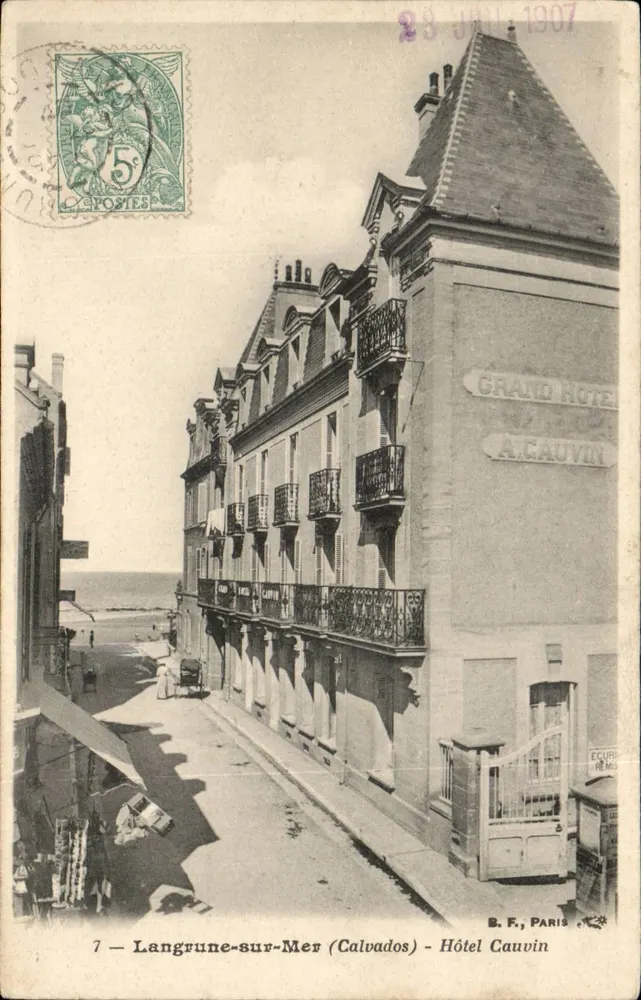 Langrune-sur-Mer (Calvados) — Hotel Cauvin — B.F., Paris - Frente