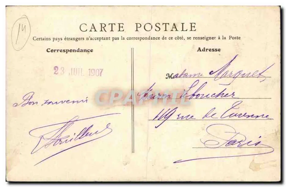 Langrune-sur-Mer (Calvados) — Hotel Cauvin — B.F., Paris - Verso