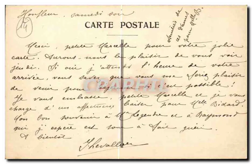 Honfleur — Capela de Nossa Senhora da Graça — editor anônimo, n° 31 - Verso