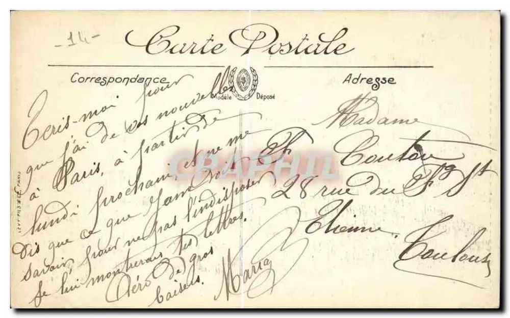 Cabourg — Das Grand Hotel und die Digue — LL. Nr. 6 - Rückseite