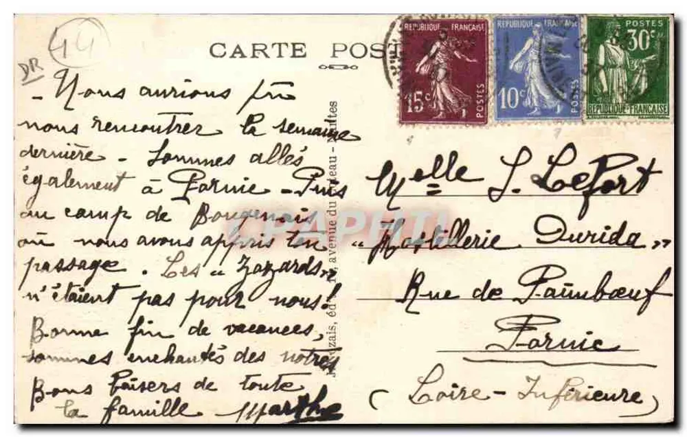 Die felsige Küste von Port-Giraud — Die Ebene (L.-I.) — Mozais - Rückseite