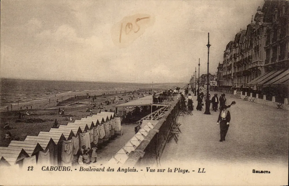 Cabourg - Boulevard des Anglais - Blick auf den Strand - LL - Selbota - Vorderseite
