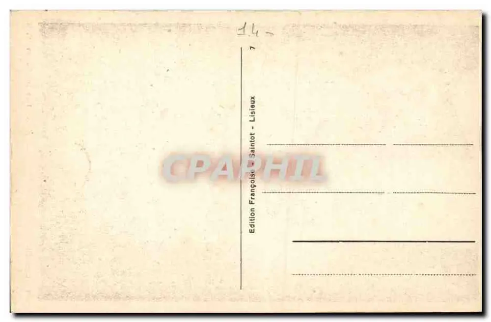 Lisieux — Rue aux Fèvres — Edição Françotot - Verso