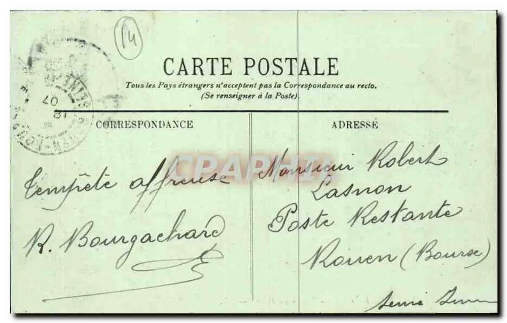 Trouville — A Chegada do Navio de Le Havre — LL. - Verso