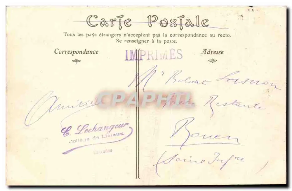 Lisieux — A Rue de la Paix — A.G. Phot - Verso