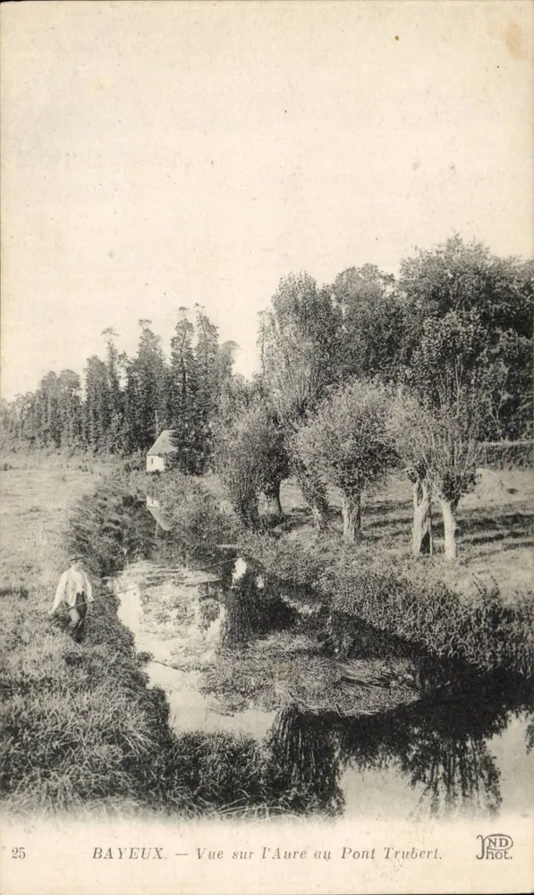 Bayeux — Ansicht der Aure am Pont Trubert — JND Phot. - Vorderseite