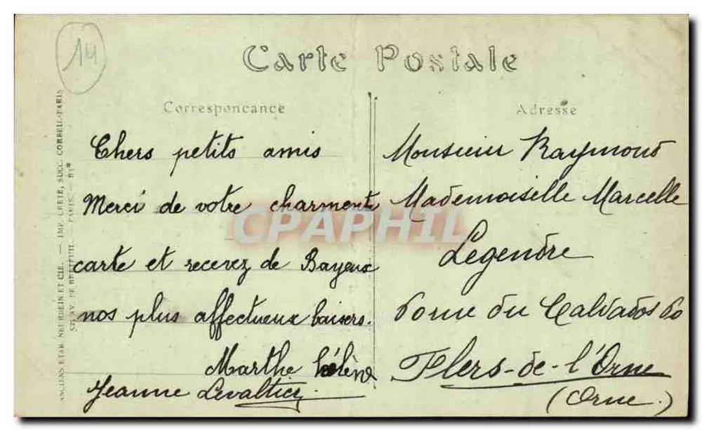 Bayeux — Ansicht der Aure am Pont Trubert — JND Phot. - Rückseite