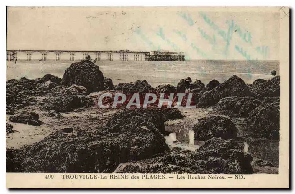 TROUVILLE-Die KÖNIGIN DER STRÄNDE — Die Schwarzen Felsen — ND. - Vorderseite
