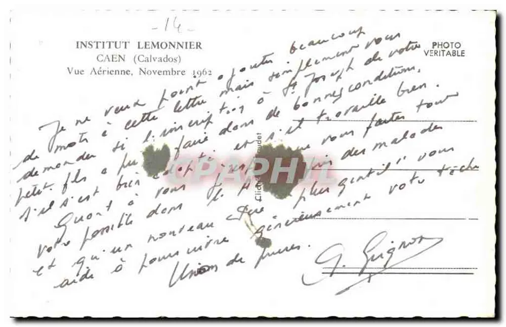 Institut Lémonnier — Luftbild — Institut Lémonnier, Caen (Calvados) - Rückseite