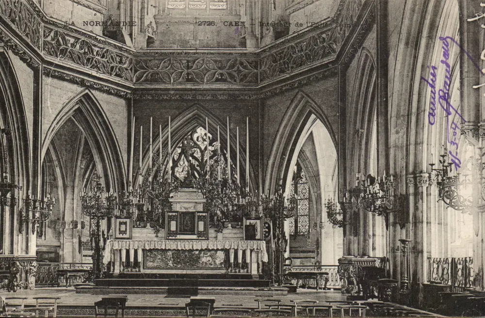 Interior da Igreja Santa Igreja — Caen — A Normandia — n°2726 - Frente