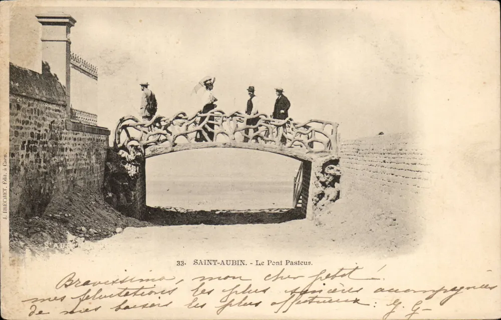Saint-Aubin - De Pasteurbrug — J. Brecquet, Ed. te Caen, n°33 - Voorkant