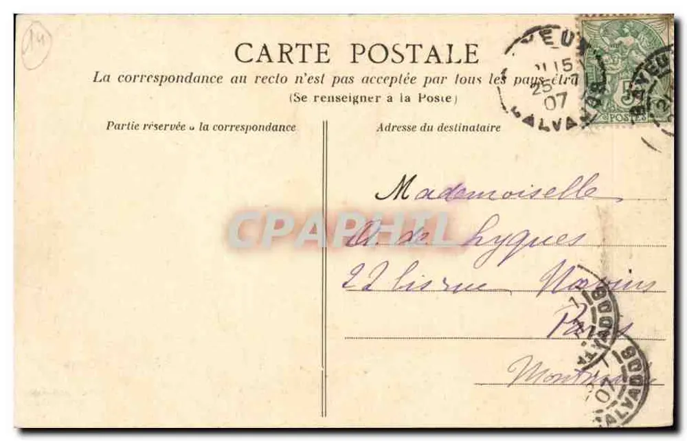 Castelos do Calvados — CASAS (lado Norte) — A.D. - Verso