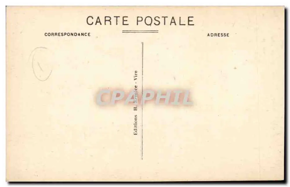 Vire — Eine alte Straße am Flussufer — Henri Ermice, n°9 - Rückseite