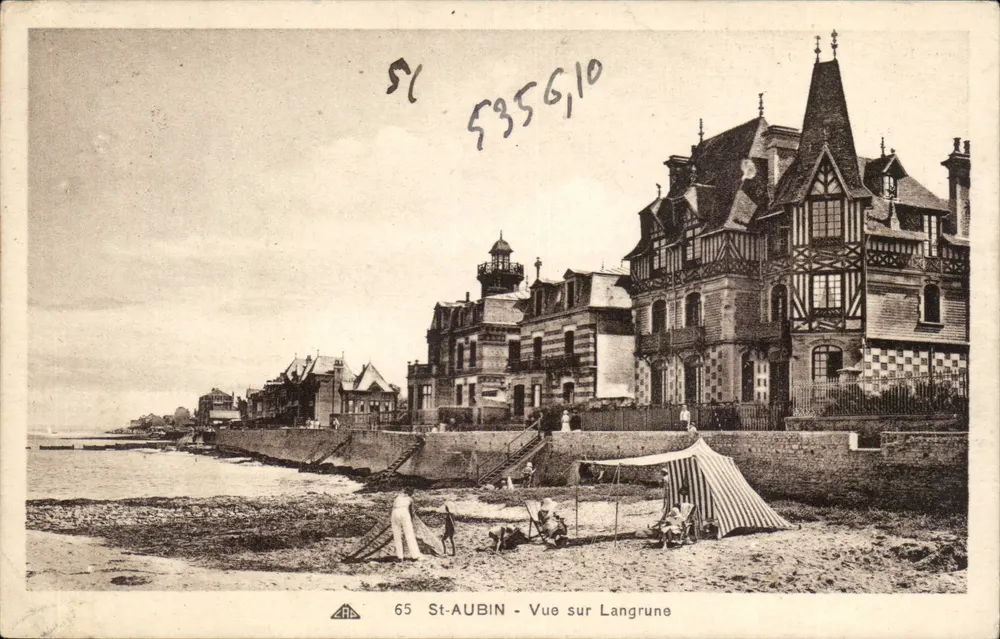 St-AUBIN - Vista sobre Langrune — 65, editor anônimo - Frente