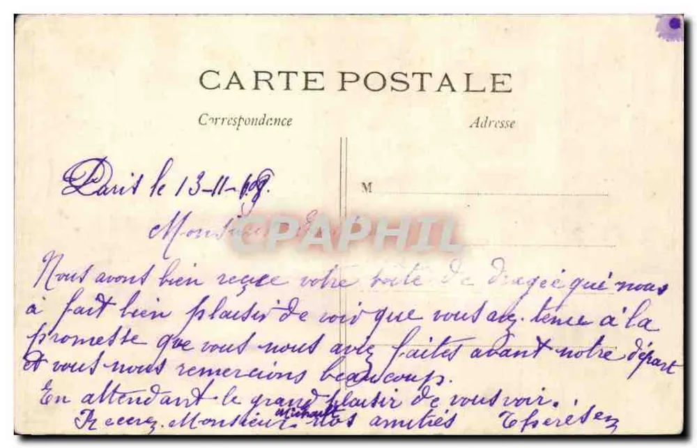 Paris — Die Frauen Cochères — Fräulein DOLLET — J.H. — n°652 - Rückseite
