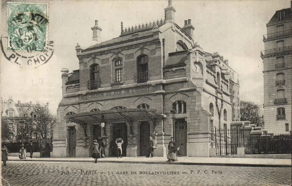 Paris — Die Boulainvilliers Station — P. P. C. Paris - Vorderseite