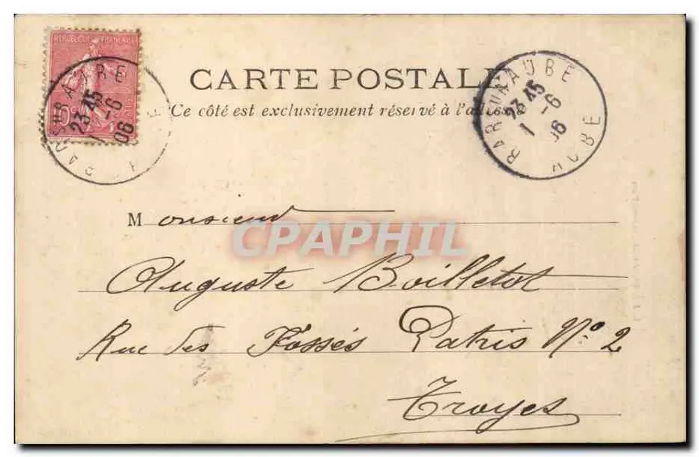 Paris — Jardin du Luxembourg — L. J. & Cie, Verlag, Angoulême-Paris - Rückseite