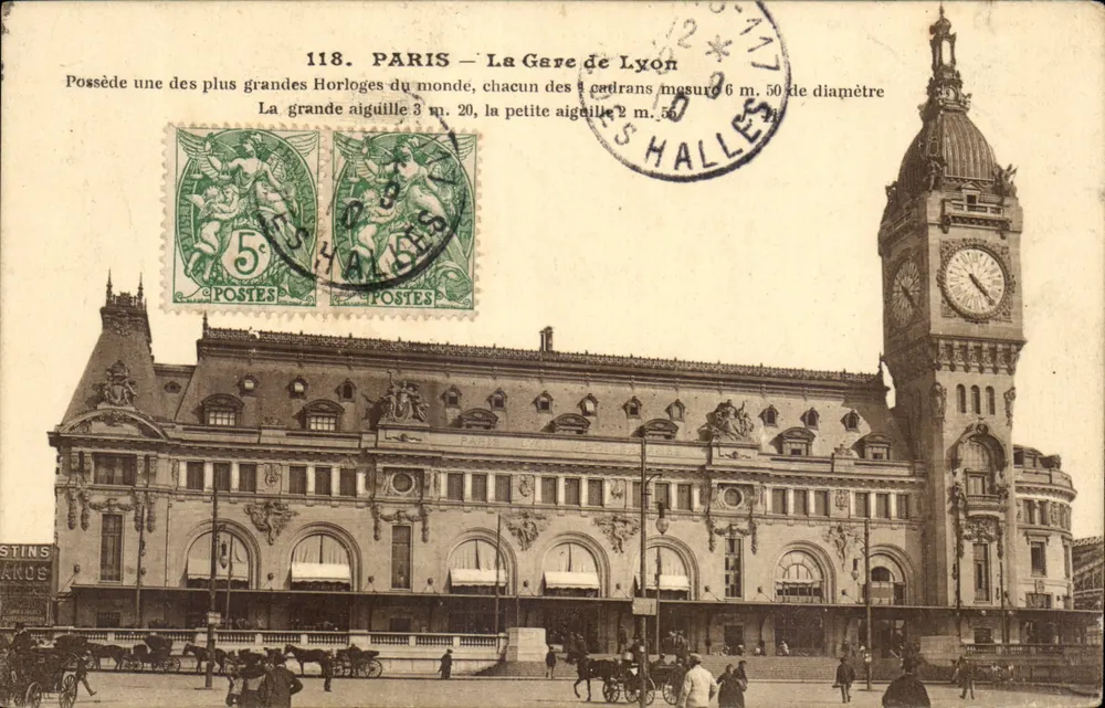 Paris — A Estação de Lyon — Editor STINS & AKOS, n° 118 - Frente