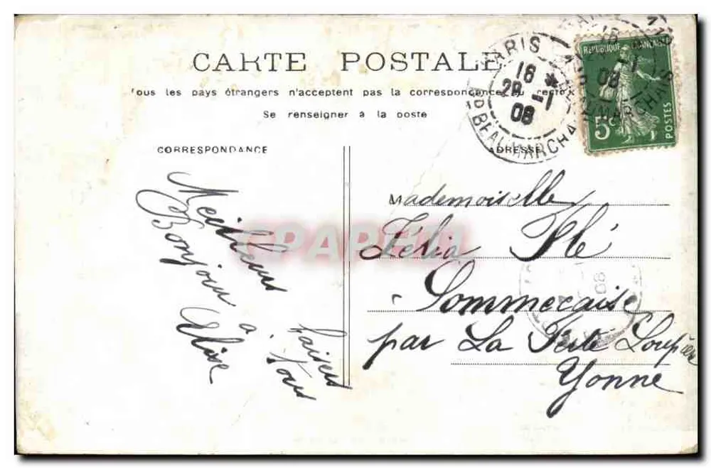 Estação do Quai d'Orsay — Paris — editor não identificado, número de série não visível - Verso