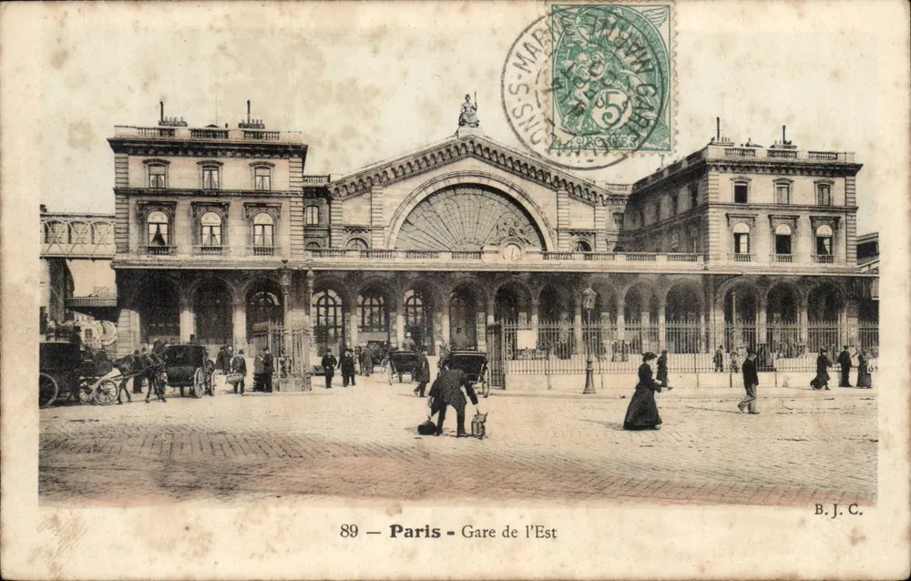Paris - Estação da Leste — vista da fachada principal — B.J.C. n°89 - Frente