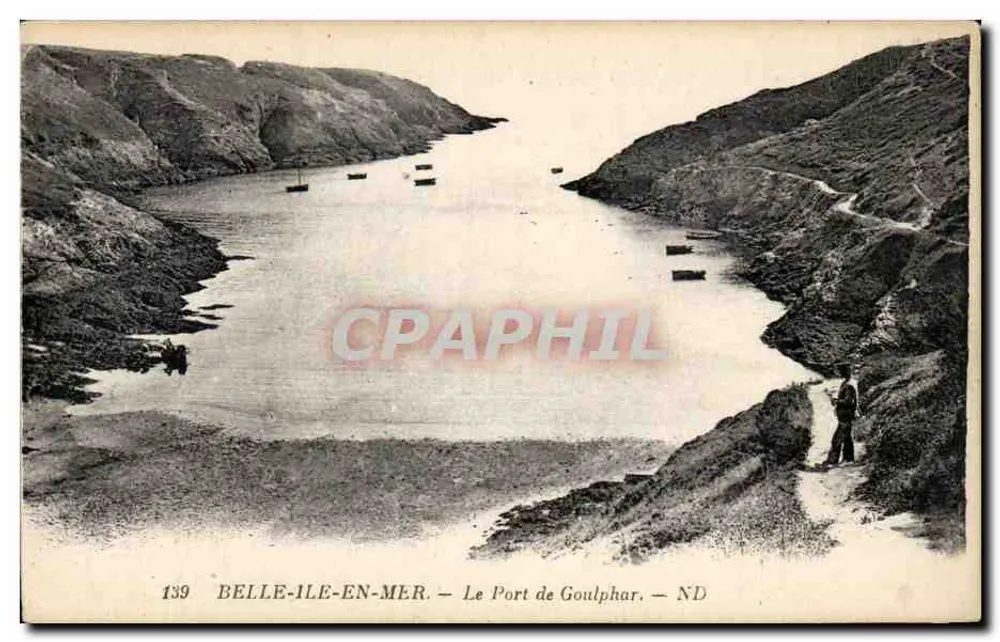 Belle-Île-en-Mer — Der Hafen von Goulphar — Imp. Lesty et Reculdes, Paris - Vorderseite