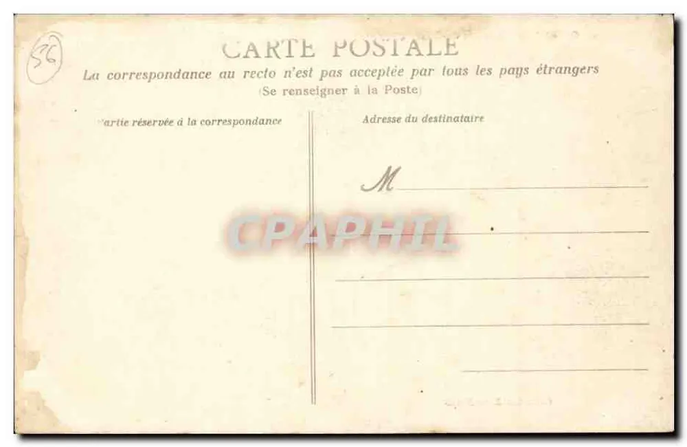 CARNAC — Alignementen en dorpje Ménece — Collectie Z. Le Roncé - Achterkant