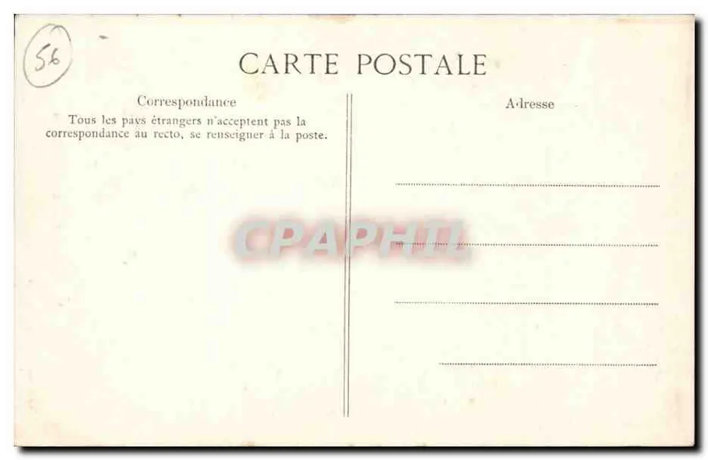 VANNES — A Porta da Prisão — Coleção H. Laurent Port-Louis, n° 389 - Verso