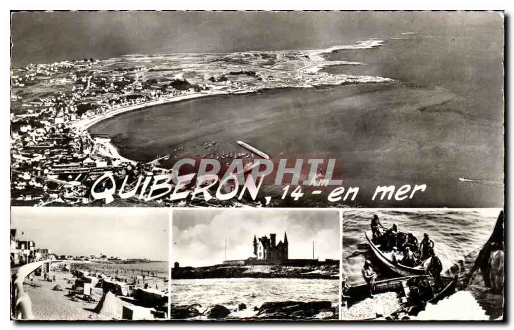 Quiberon, 14 km od morza — Widok z powietrza (Cliché Robert Durandoud) — Réal-Photo - Awers