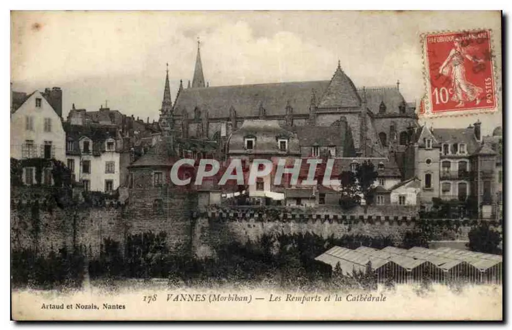 VANNES (Morbihan) — Die Mauern und die Kathedrale — Artaud et Nozais, Nantes 178 - Vorderseite