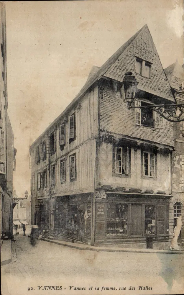 Vannes - Vannes und ihre Frau, rue des Halles — anonymer Verlag, Nr. 92 - Vorderseite