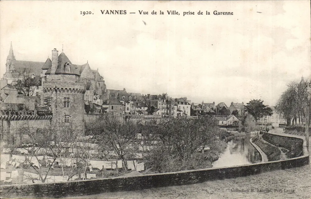 VANNES — Aussicht auf die Stadt, vom Garenne — Sammlung H. Laurent, Port-Louis - Vorderseite