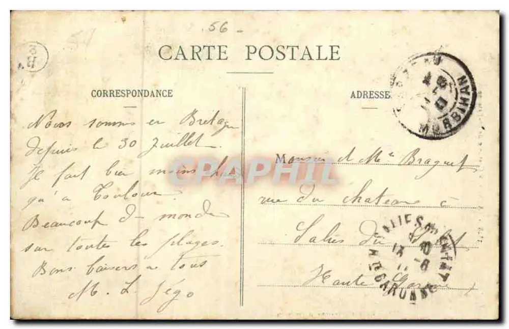 VANNES - Corrums de St-Peterse — Coleção H. Laurent, Paris-Léon - Verso