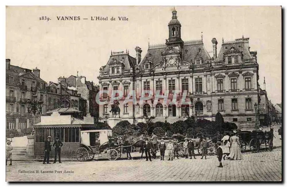 VANNES — O Hotel de Ville — Coleção H. Laurent Port-Lonie - Frente