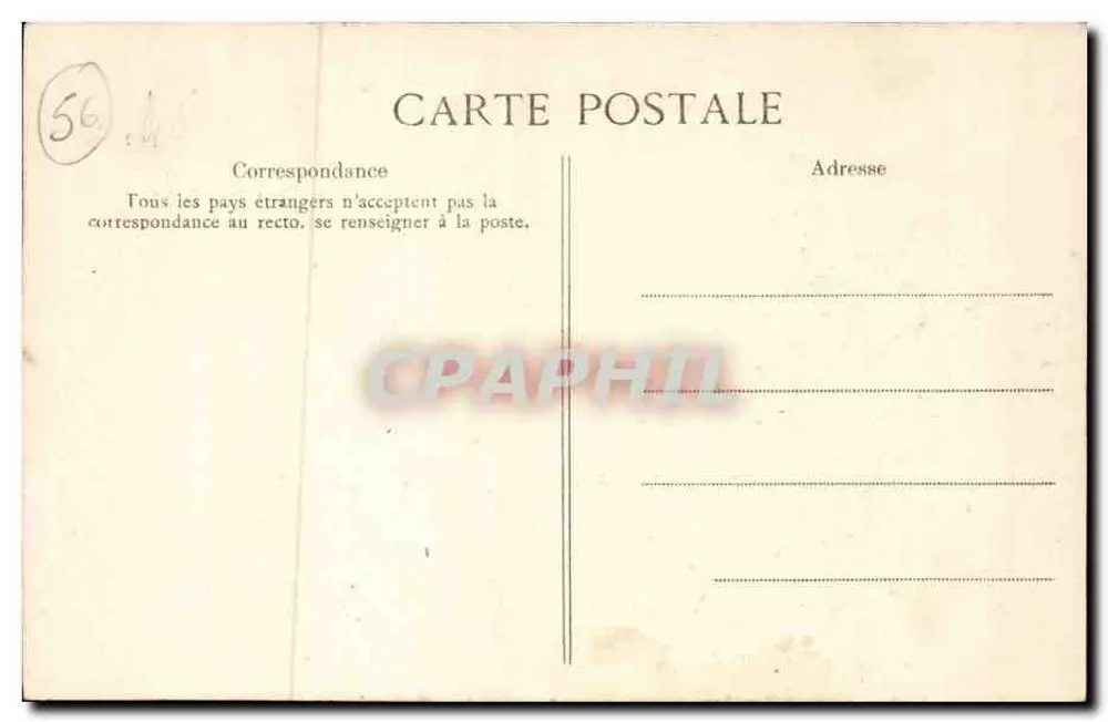 VANNES — O Hotel de Ville — Coleção H. Laurent Port-Lonie - Verso