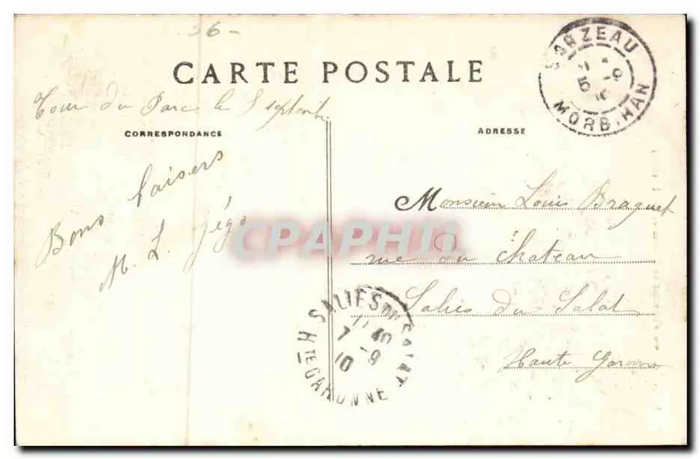 Herrenkleidung aus VANNES und den Umgebung — Sammlung Villard, Quimper — Nr. 1527 - Rückseite