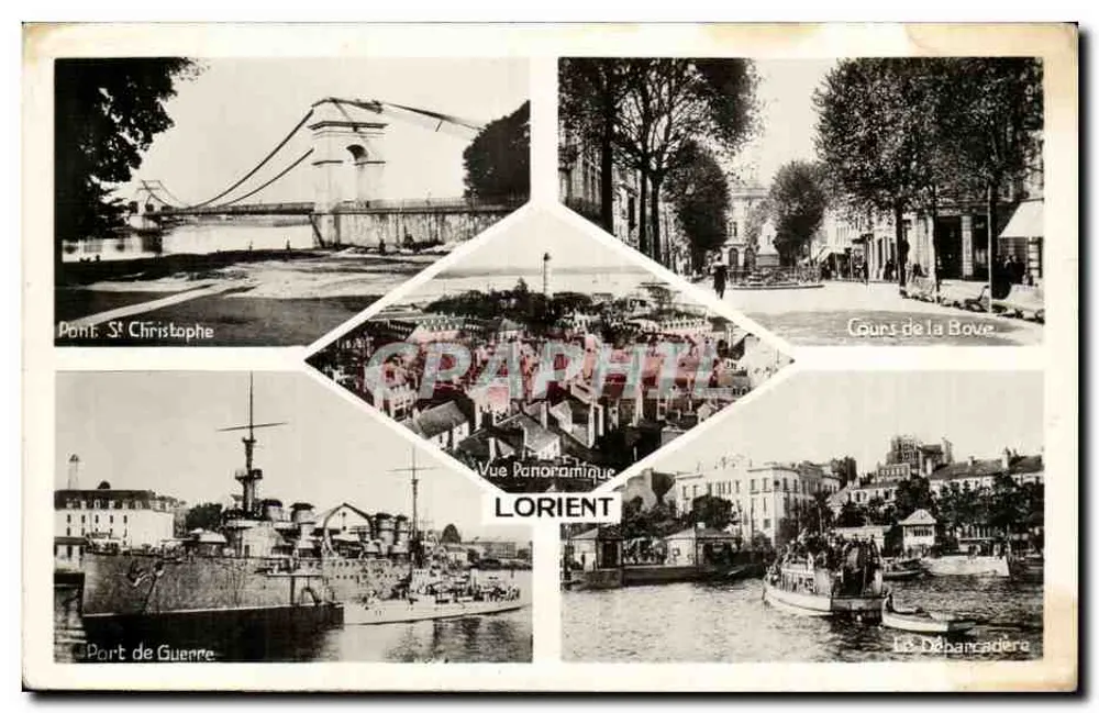 Lorient — Panoramablick und Sehenswürdigkeiten — Mésky Edition, Rennes - Vorderseite