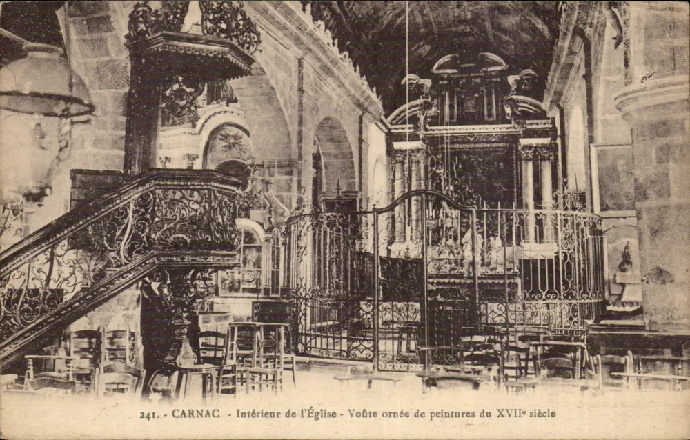Carnac — Innenansicht der Kirche — Gewölbe mit Gemälden des 17. Jahrhunderts - Vorderseite