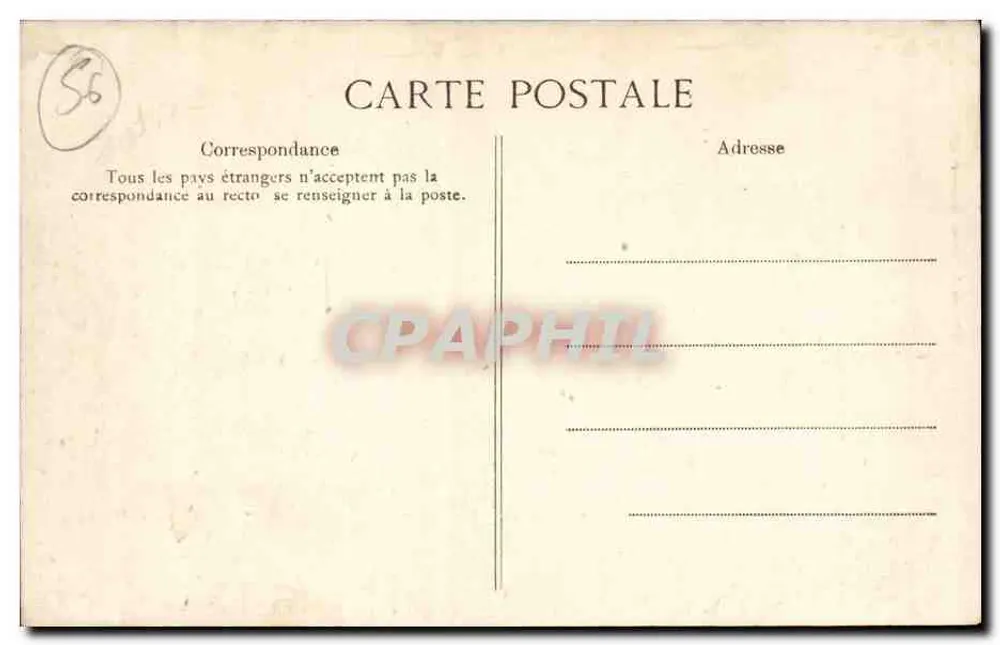 Quiberon — Efeito da Lua sobre a baía — Edições H. Laurent Port-Louis - Verso