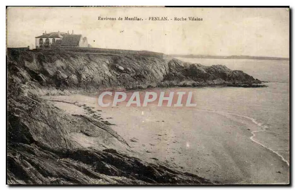 Ao redor de Muzillac - PENLAN - Roche Vilaine — Carte postale ancienne - Frente