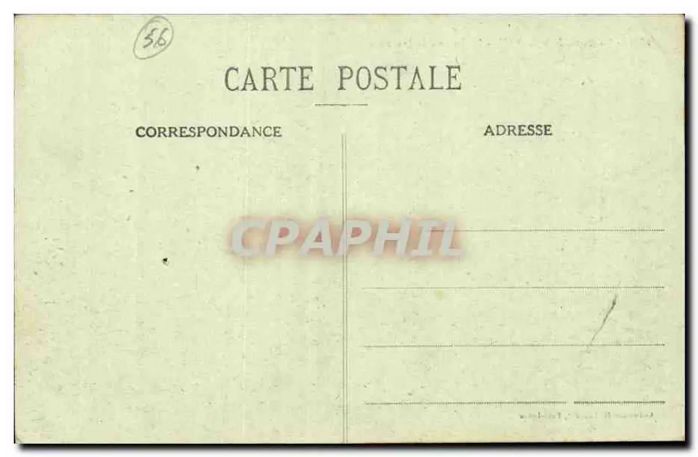 Um SARZEAU - Le Fuseau de Jeannette — Sammlung H. Laurent, Port-Louis - Rückseite