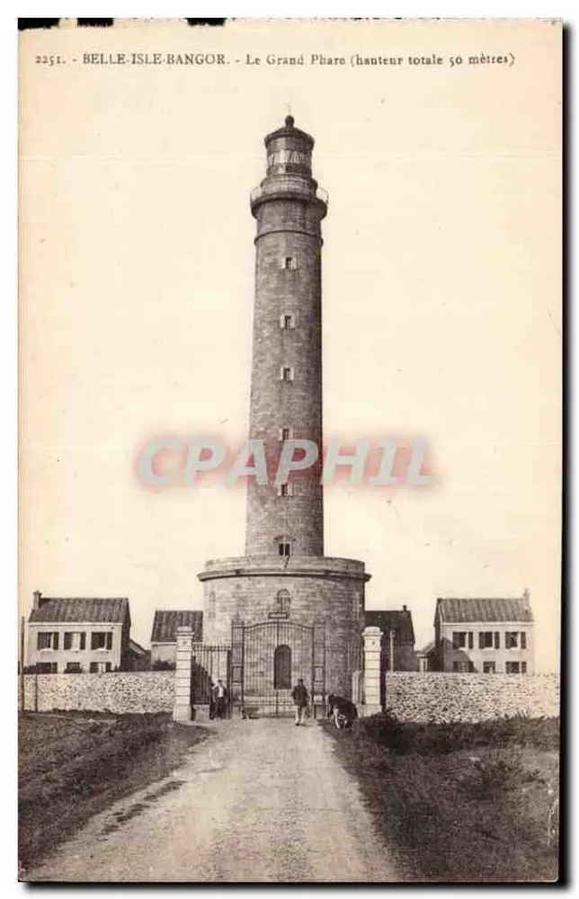 Belle-Île-Bangor — Der Große Leuchtturm (Gesamthöhe 50 Meter) — Laurent-Nel, Rennes - Vorderseite